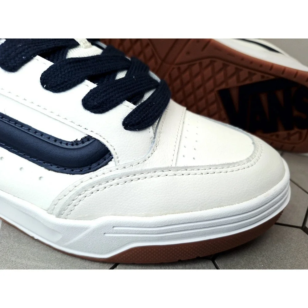 Vans Hylane White Varsity Blue Men Sz 11.5 Chunky Skate Knu Skool Style Sneakers